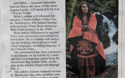 Quinault Storyteller in Astoria November 17th